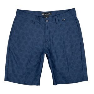 Travis Mathew Shorts Mens Size 32 Blue Leaf Pattern Golf Outdoors Casual